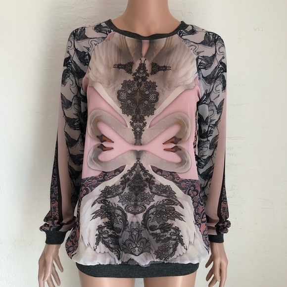 Clover Canyon Printed Long Sleeves Blouse Women’s Size XS Multicolored Floral - Picture 1 of 16